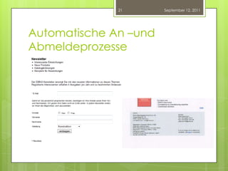Automatische An –und AbmeldeprozesseSeptember 12, 201121