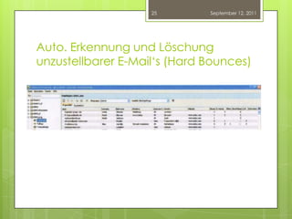 Auto. Erkennung und Löschung unzustellbarer E-Mail‘s (Hard Bounces)September 12, 201125