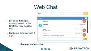 CopyrightPrismTech,2014
Let’s see the steps
required to build a Web
Chat that may look like
this
But before let’s play with it
a bit
Web Chat
demo.prismtech.com
 