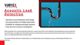 Pipe Leak Testing Methods Professional Leak Detection Methods by vortex leak detection | PDF