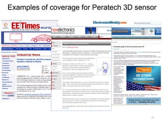 Examples of coverage for Peratech 3D sensor




                                         21
 
