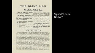 • Signed “Louise
Norton”
 