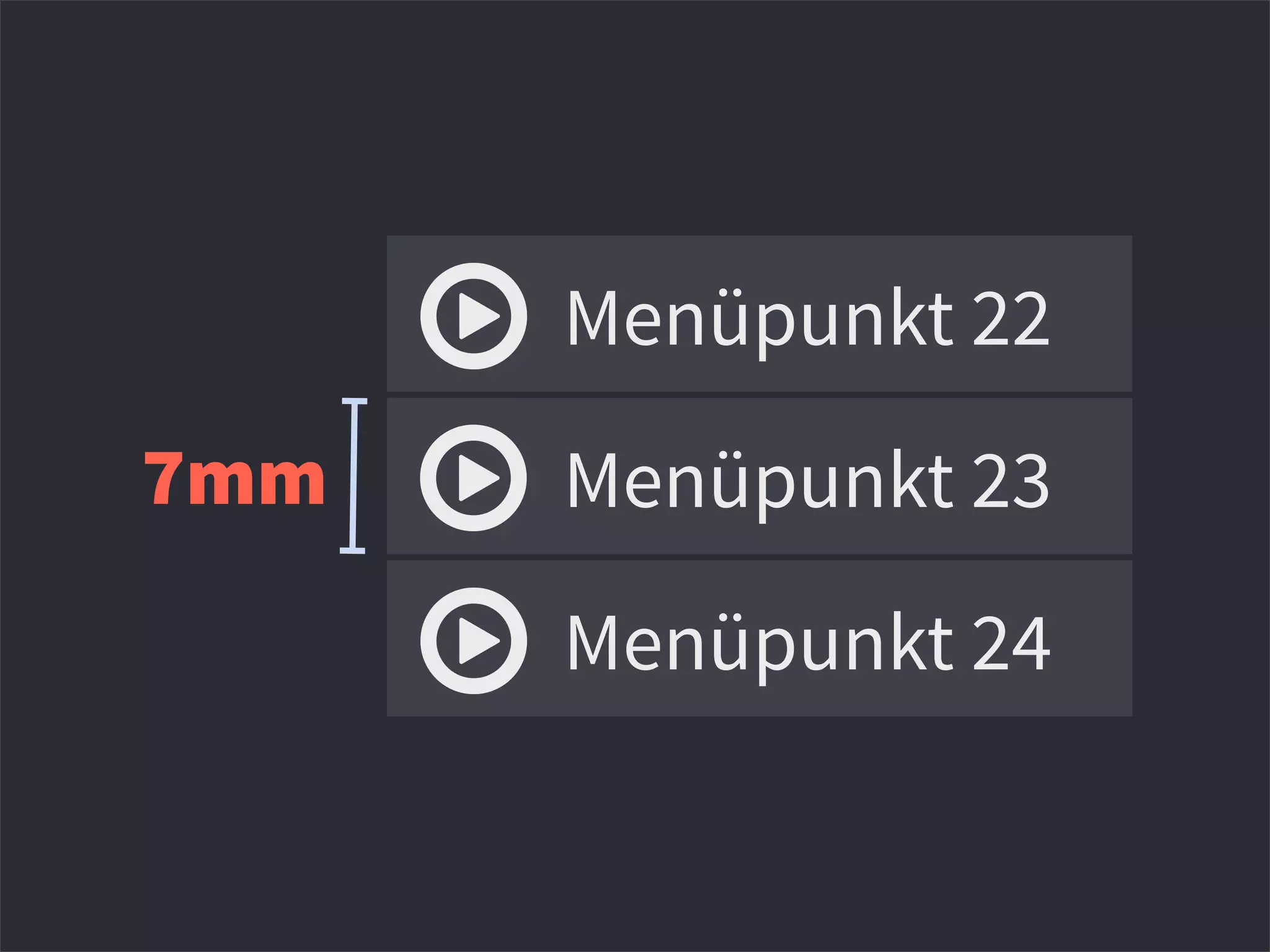 7mm Menüpunkt 23
Menüpunkt 22
Menüpunkt 24
 
