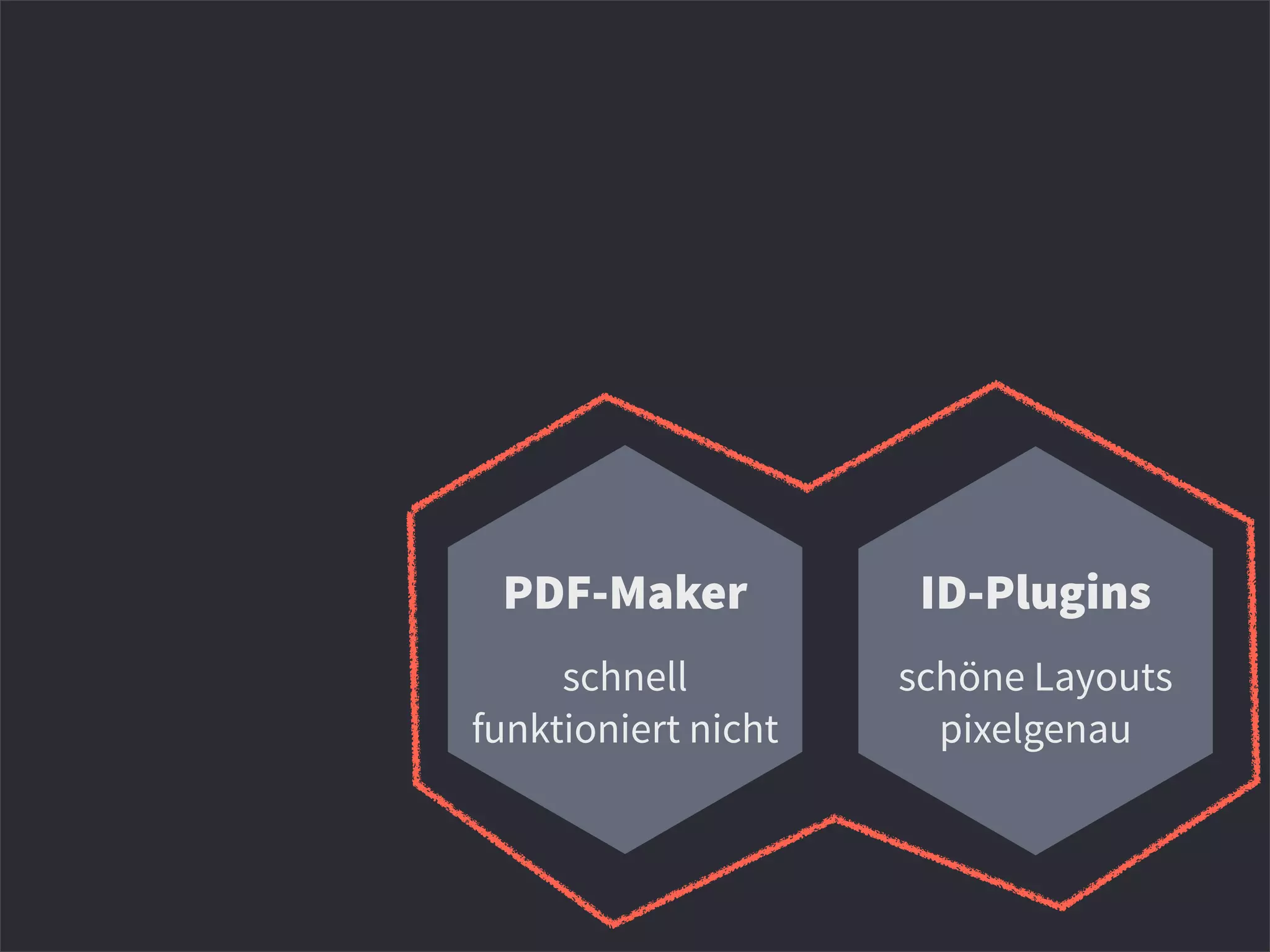 PDF-Maker ID-Plugins
schnell
funktioniert nicht
schöne Layouts
pixelgenau
 