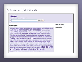 2. Personalized verticals 