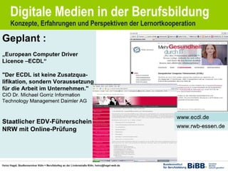 Medienorientierte Ausbildung von Lehrern und Lehrerinnen 