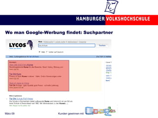 Wo man Google-Werbung findet: Suchpartner 