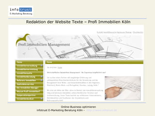 Redaktion der Website Texte – Profi Immobilien Köln 