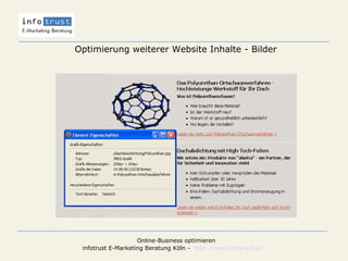 Optimierung weiterer Website Inhalte - Bilder 