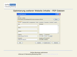 Optimierung weiterer Website Inhalte - PDF-Dateien 