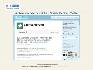 Aufbau von externen Links – Soziale Medien - Twitter 
