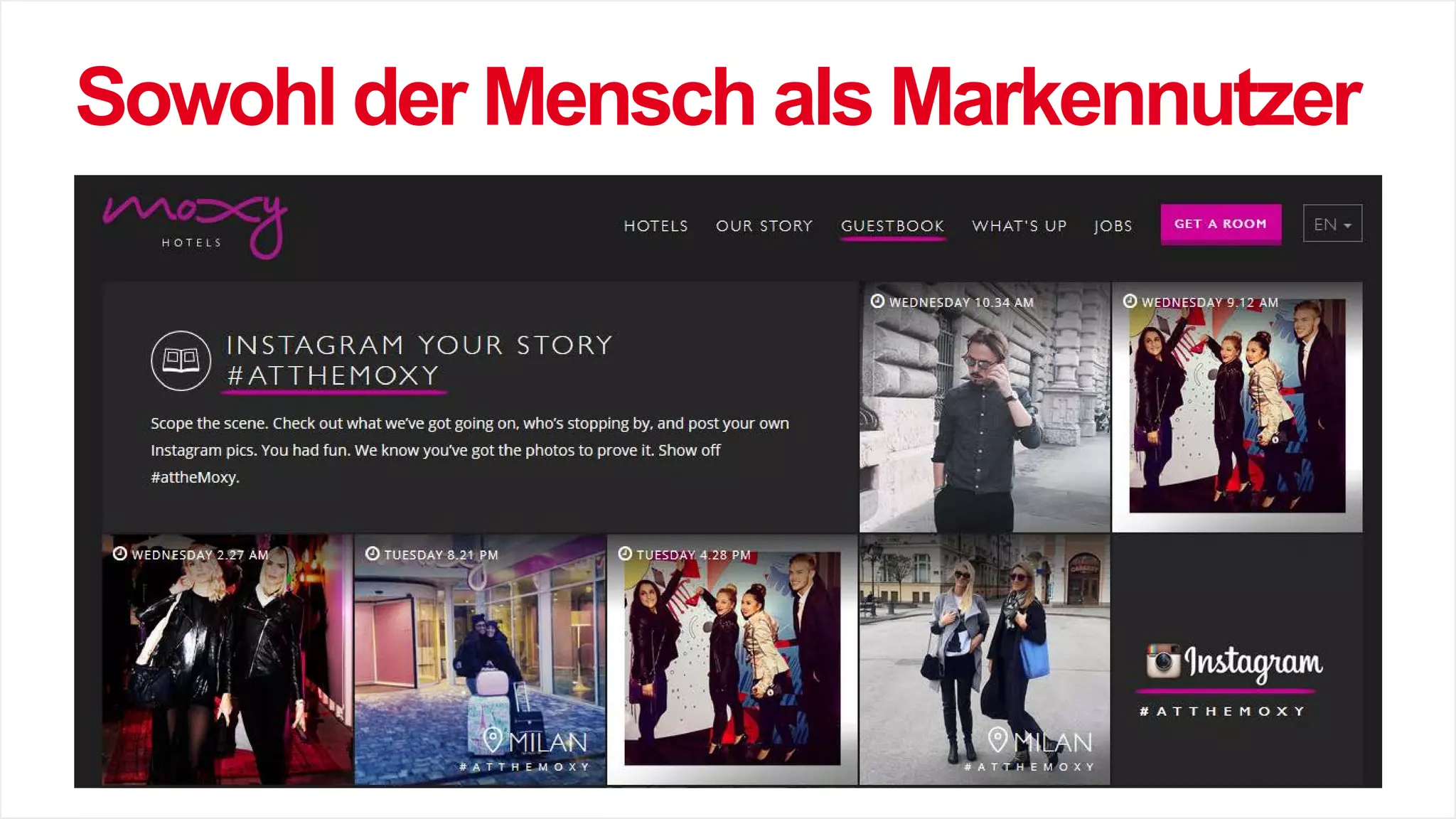 Sowohl der Mensch als Markennutzer
 