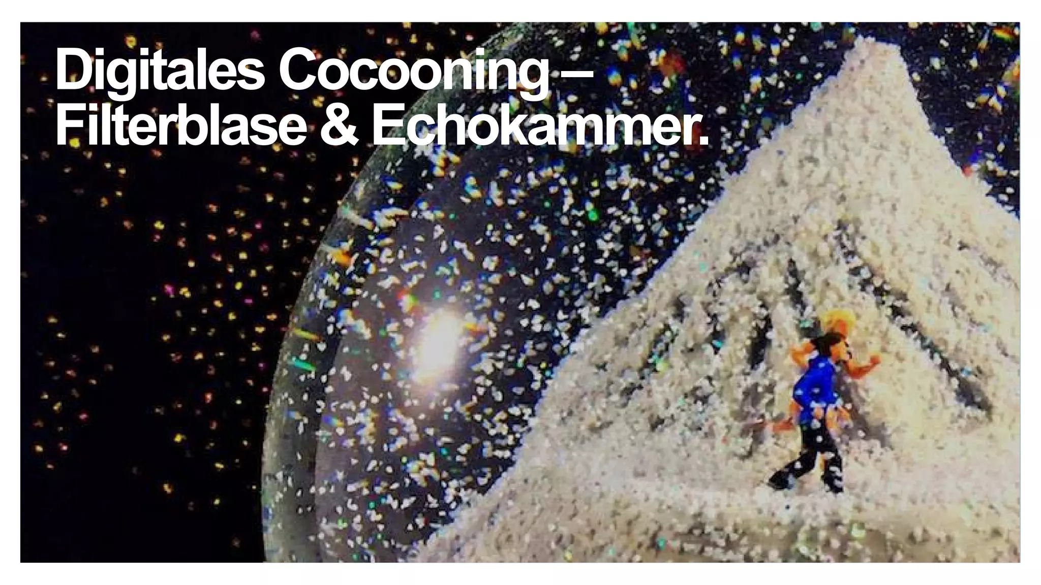 Digitales Cocooning –
Filterblase & Echokammer.
 