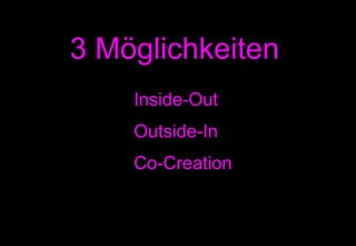 Inside-Out Outside-In Co-Creation 3 Möglichkeiten 
