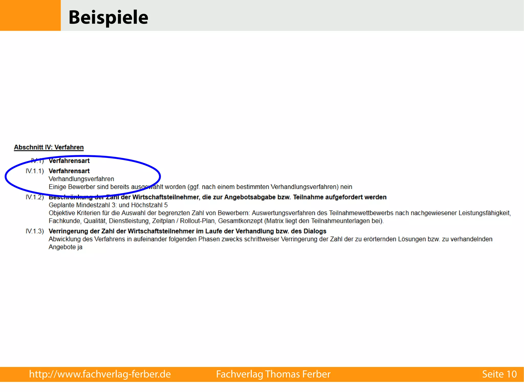 Beispiele 
http://www.fachverlag-ferber.de Fachverlag Thomas Ferber Seite 10 
 