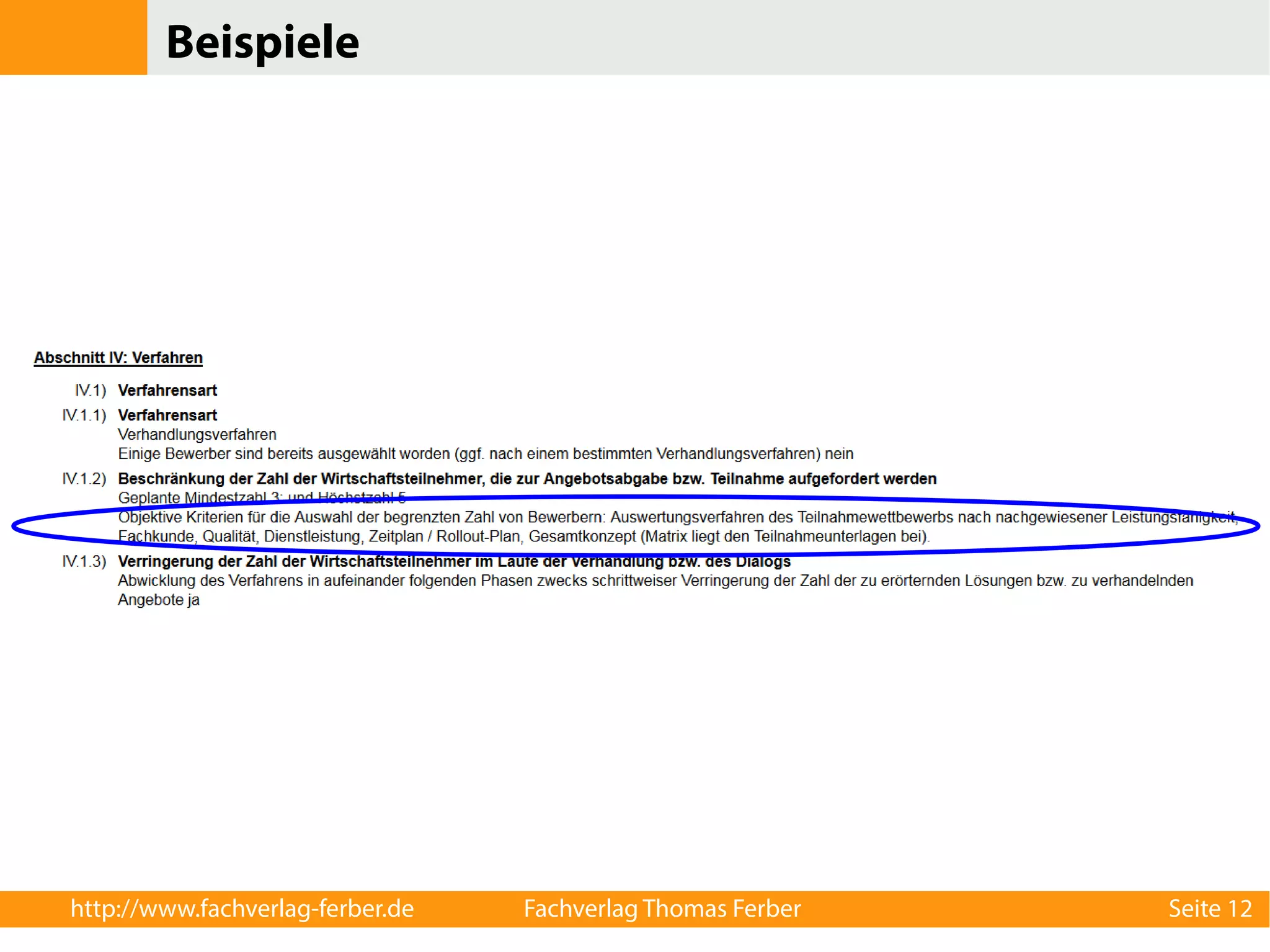 Beispiele 
http://www.fachverlag-ferber.de Fachverlag Thomas Ferber Seite 12 
 