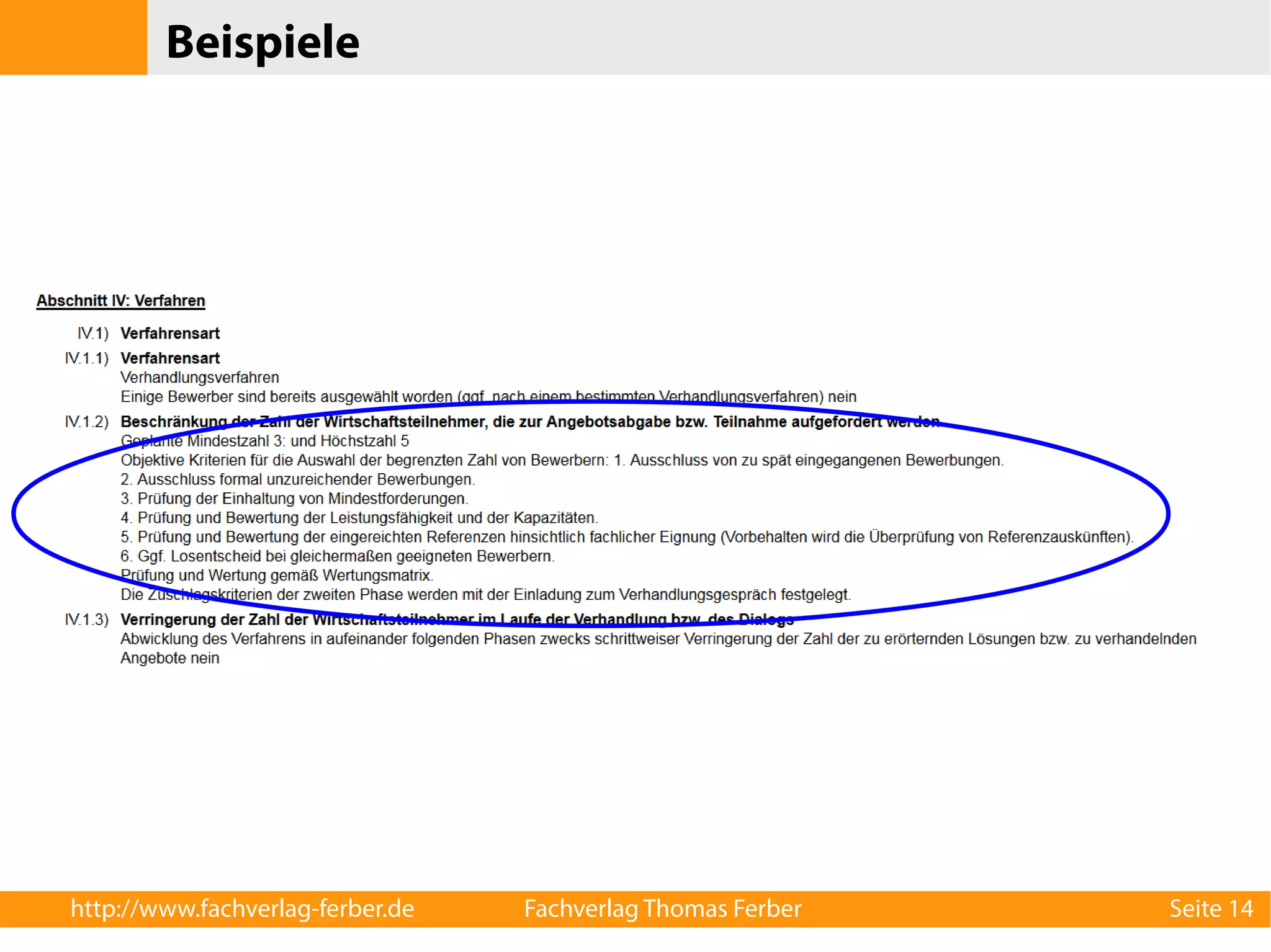 Beispiele 
http://www.fachverlag-ferber.de Fachverlag Thomas Ferber Seite 14 
 