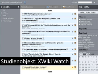 Studienobjekt: XWiki Watch