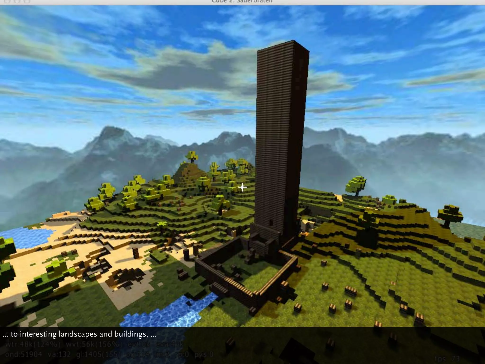 … to interesting landscapes and buildings, ...
 