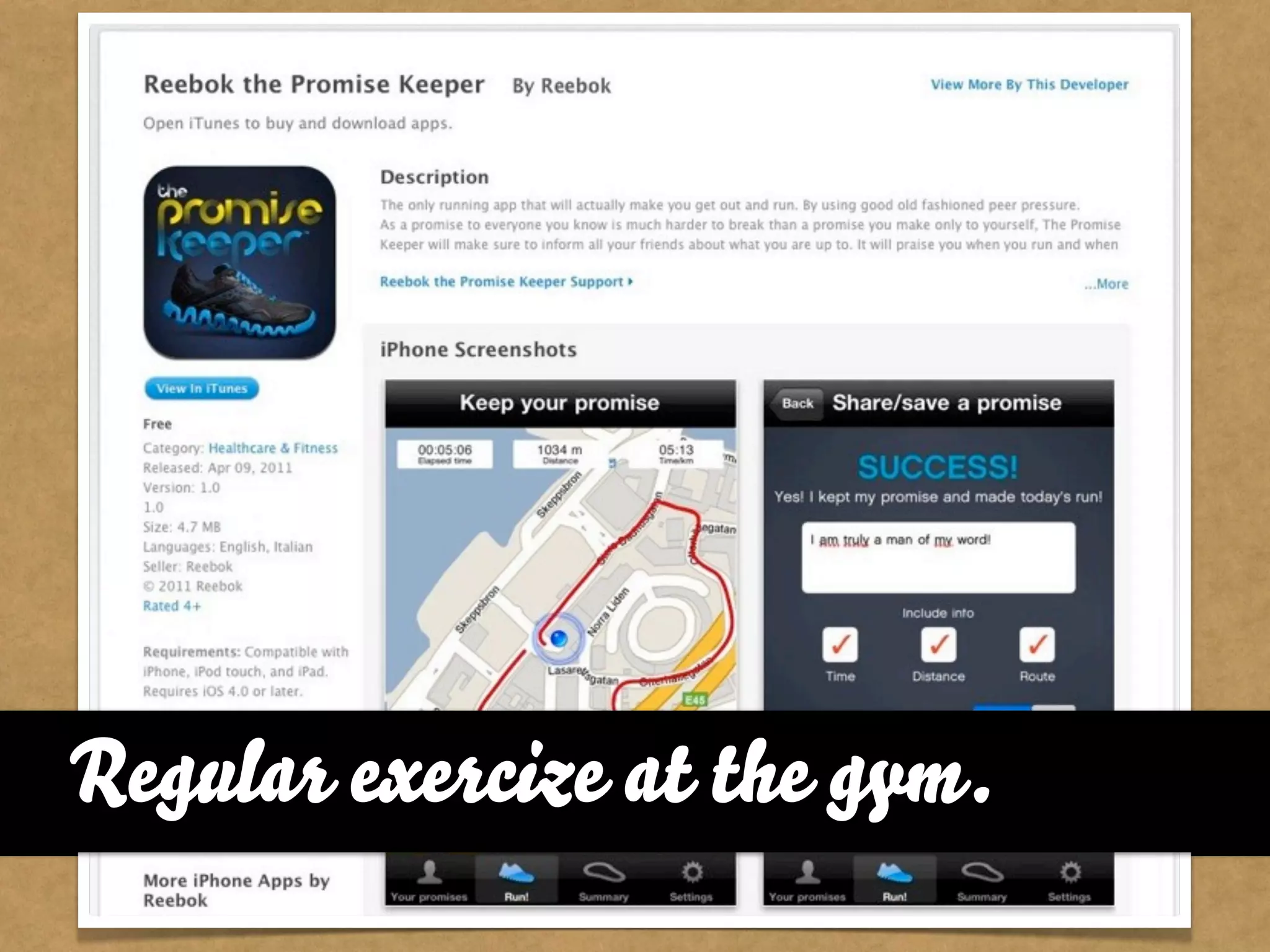 Regular exercize at the gym.
 