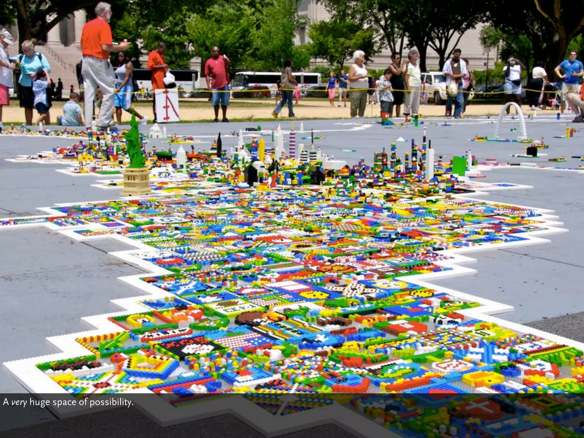 A very huge space of possibility.
 