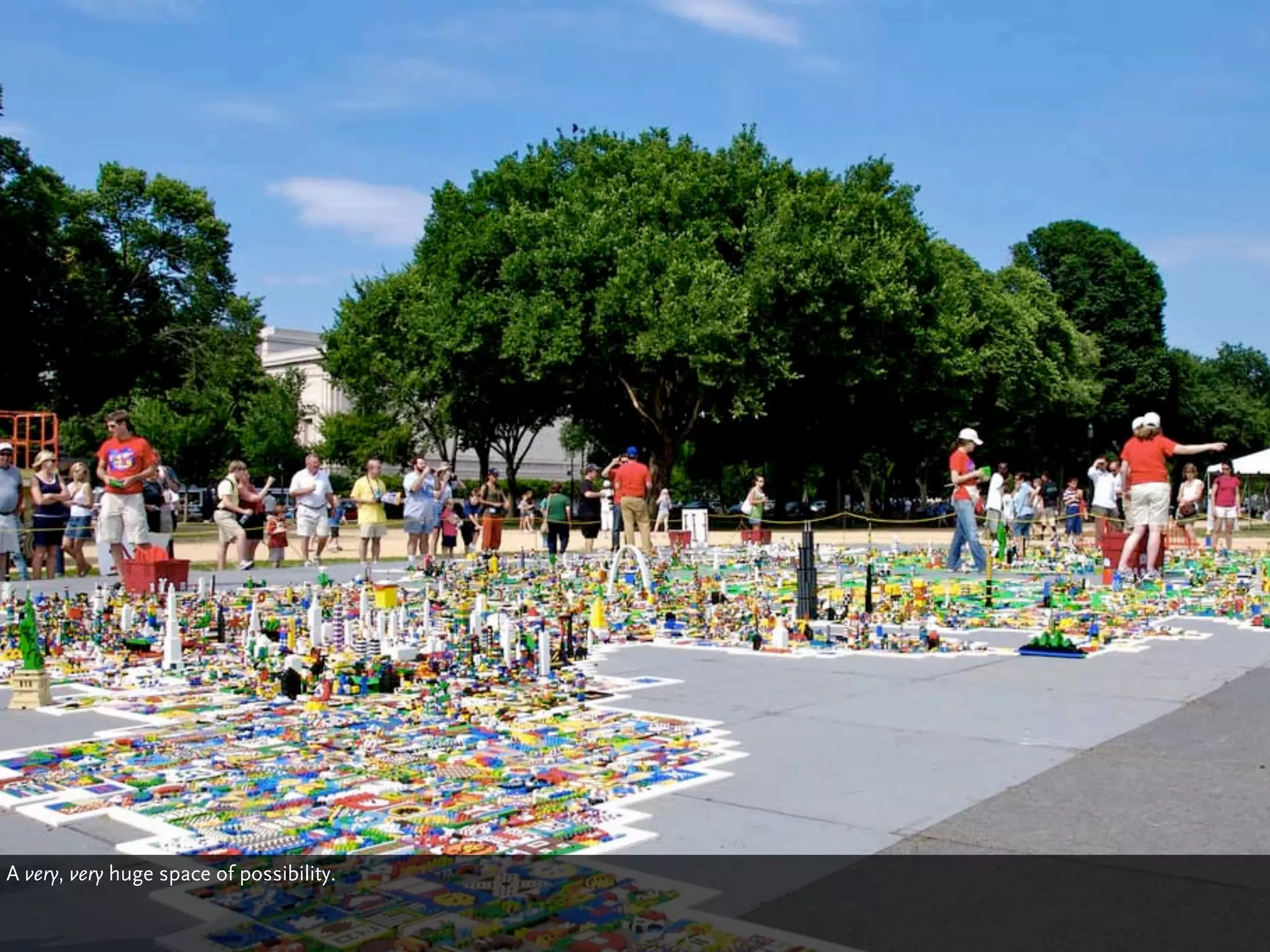 A very, very huge space of possibility.
 