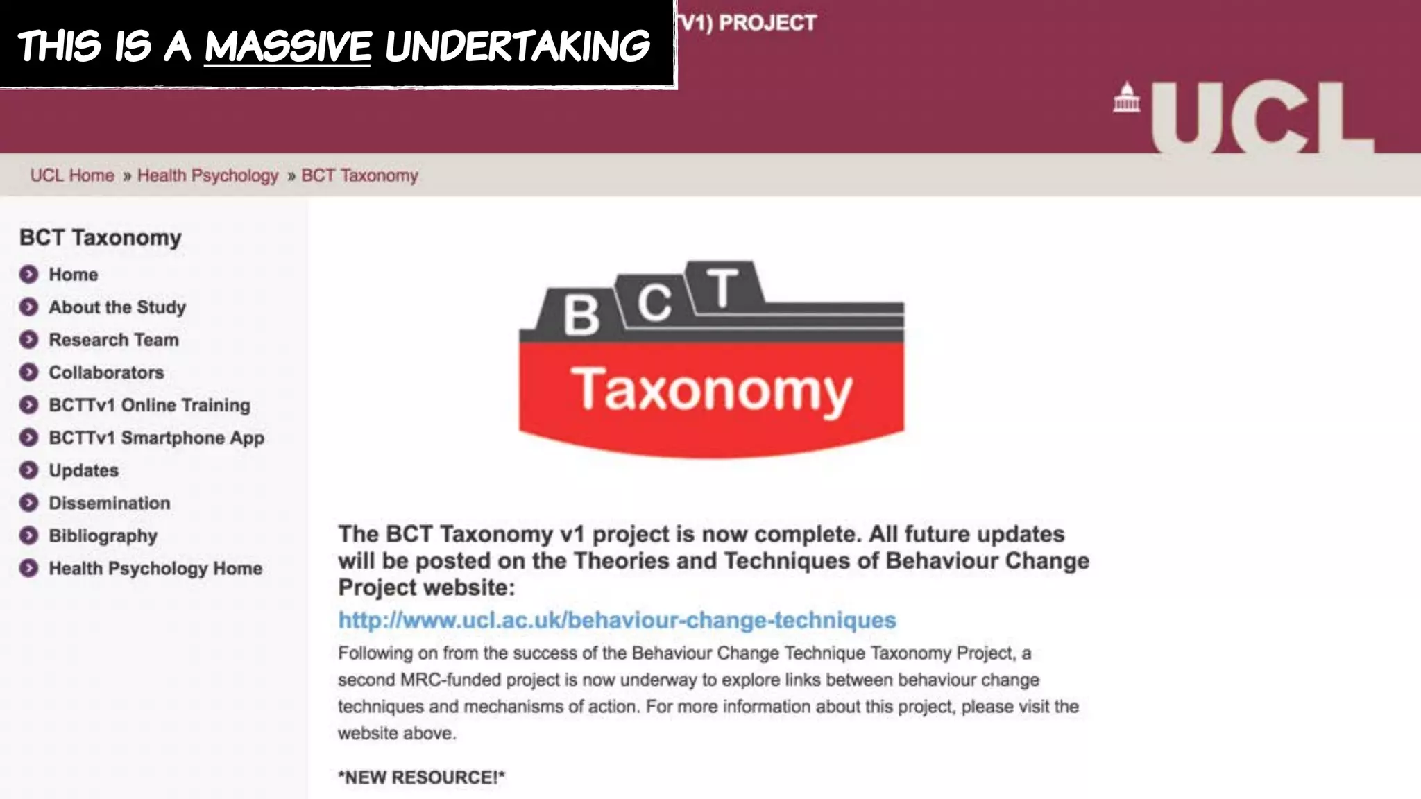 this is a massive undertaking
 