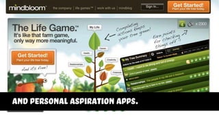 and personal aspiration apps.
 