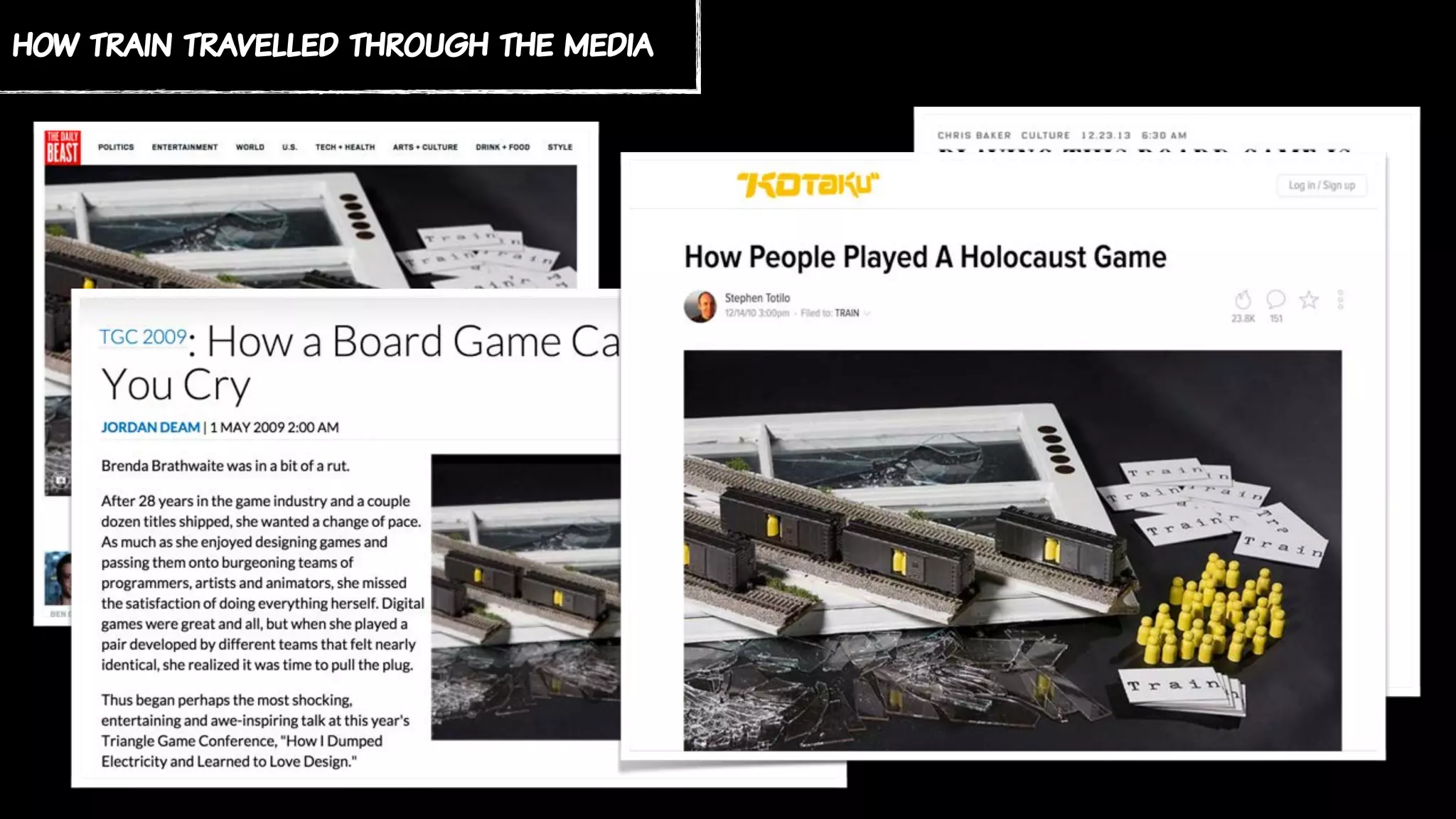 how train travelled through the media
 