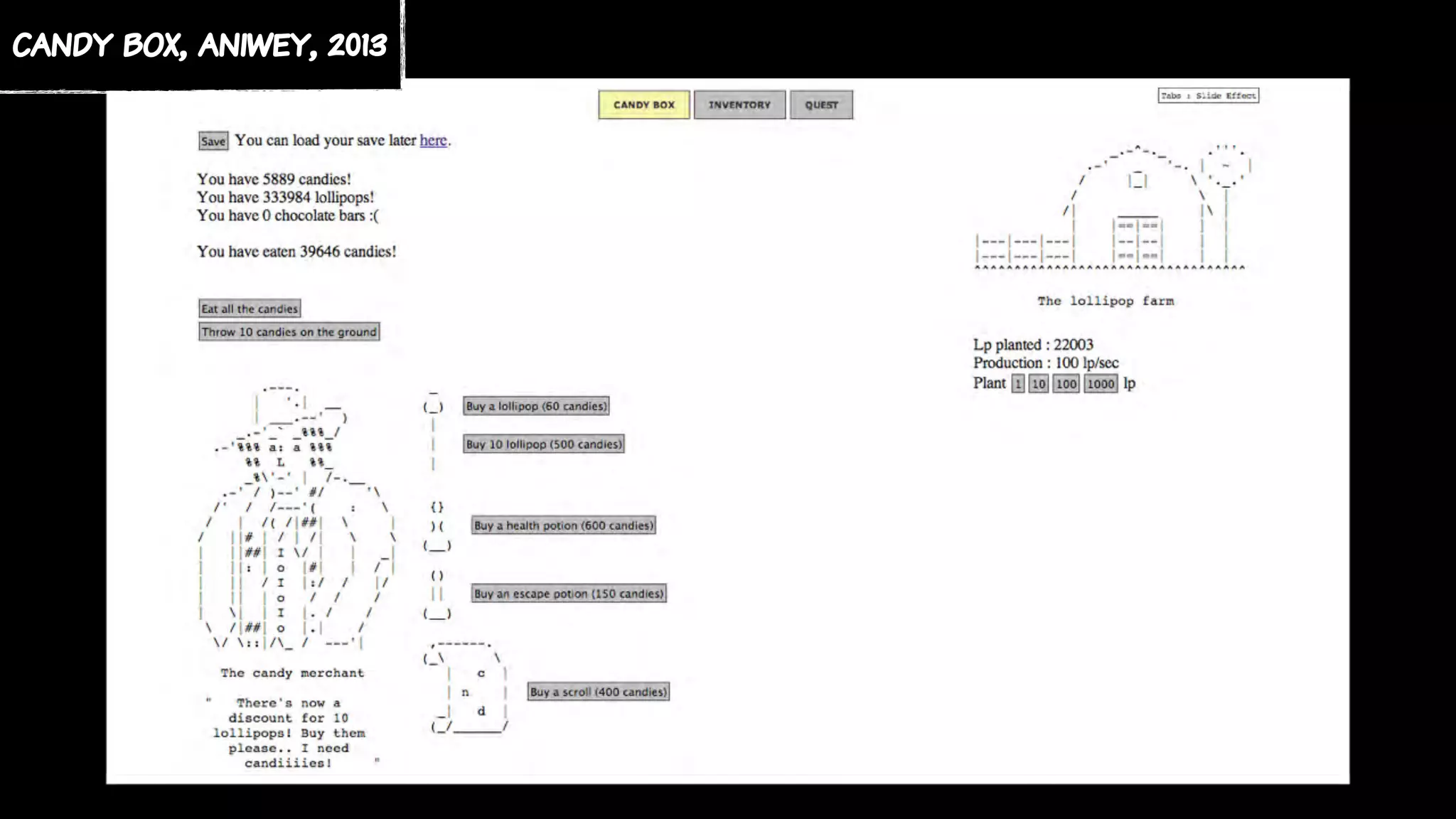 candy box, aniwey, 2013
 