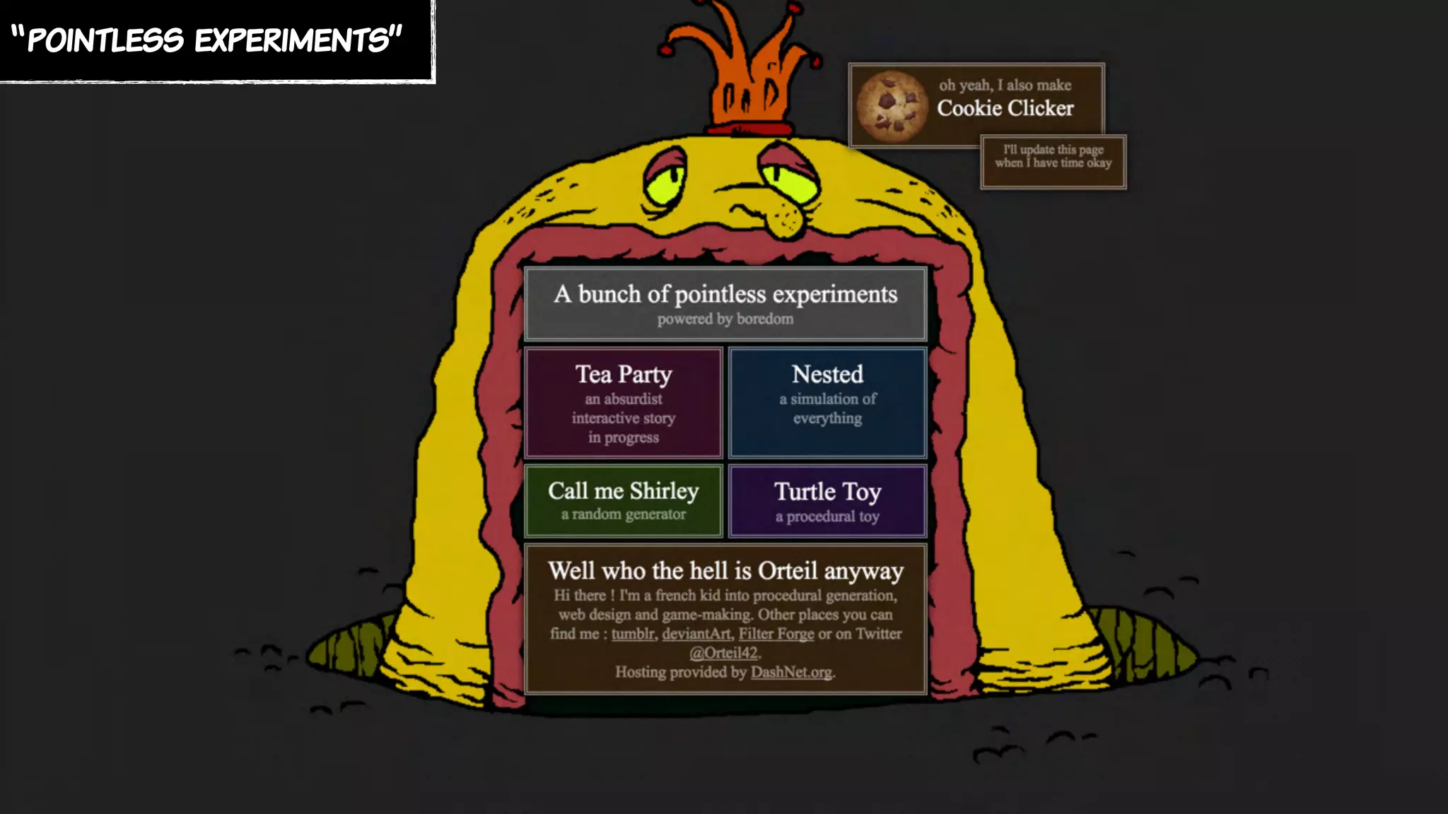 “pointless experiments”
 