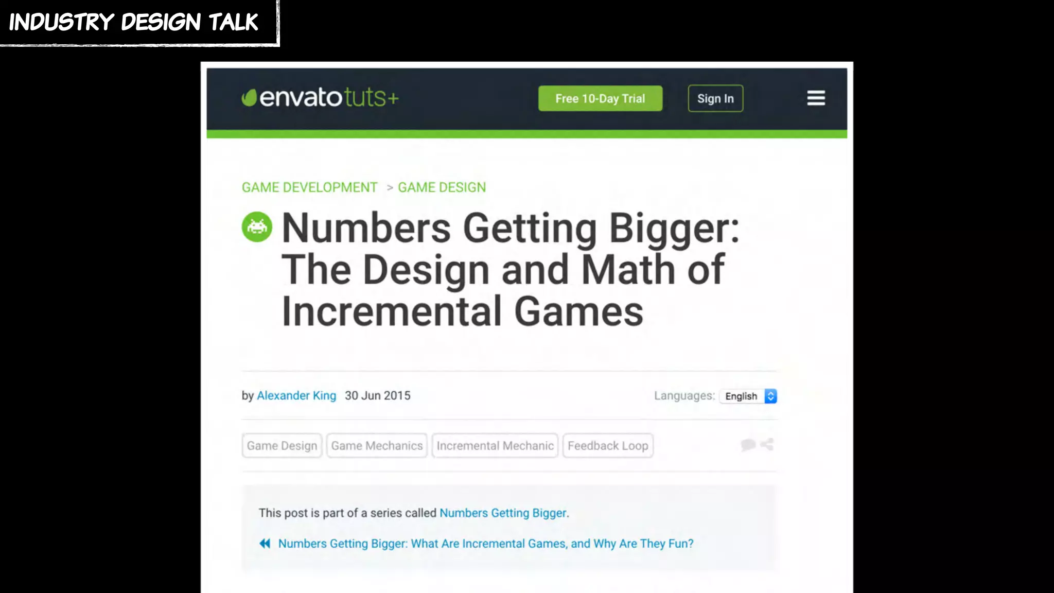 industry design talk
 