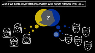 ?
and if we both come with colleagues who share ground with us …
 