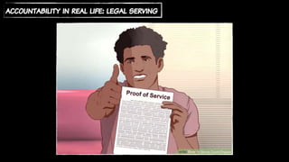 accountability in real life: legal serving
 