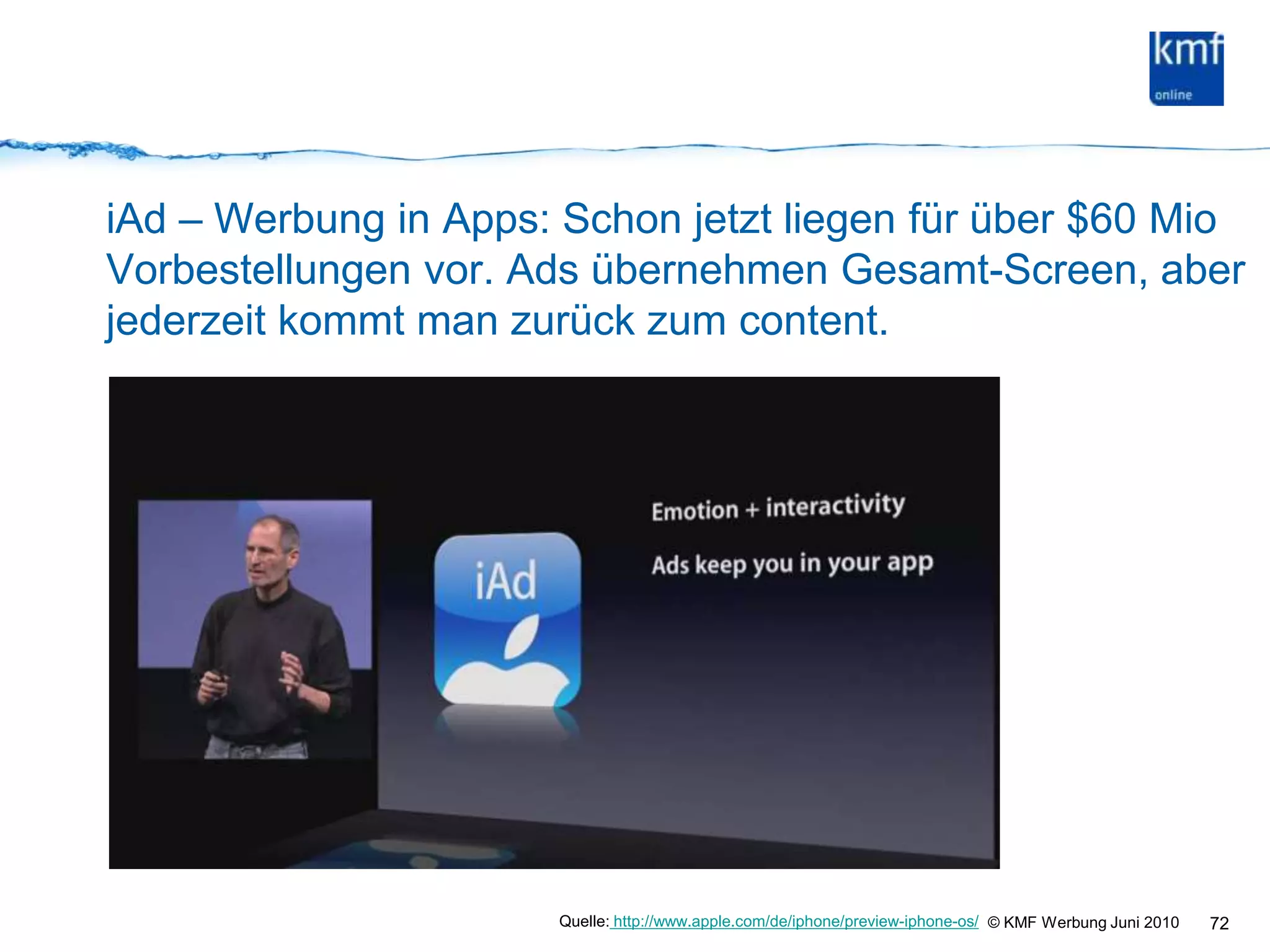 Mobile Advertising sah bis jetzt so ausTeure Banner zwar mit recht guter Wirkung aber der User war weg.70