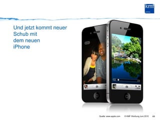 Und jetzt kommt neuerSchub mitdem neuen iPhoneQuelle:www.apple.com44