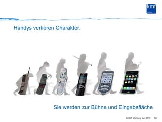 Handys verlieren Charakter. 56Sie werden zur Bühne und Eingabefläche