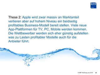 AgendaKurzvorstellung KMF Vom Web zur App: wie sich die AppEconomy entwickelt.Gewinner und Verlierer: Beispiele Spezialfall BtoBApps (Alerts, Abfragen, VideoCasts etc.)Erfolgsfaktoren für das Überleben in der AppEconomyVier  Thesen über die Entwicklung der App-Economy