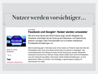 Nutzer werden vorsichtiger...
 