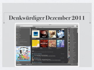 Denkwürdiger Dezember 2011
 