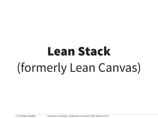 Lean Canvas - 1-Page Business Model