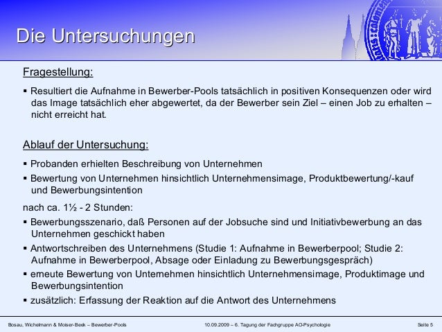 Bewerberpools aus Sicht der Bewerber hnlich wirksam wie eine Job Z…