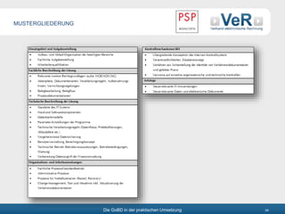 Die GoBD in der praktischen Umsetzung 54
MUSTERGLIEDERUNG
 