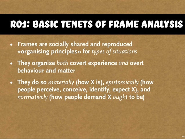 Framing analysis an essay on the organization of experience