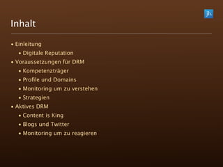 Digital Reputation Management - Praxis