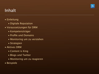 Digital Reputation Management - Praxis