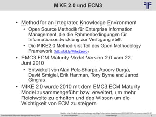 Potentialanalyse Information Management Maturity Modell >Veranstaltung<Dr. Ulrich Kampffmeyer 5
© PROJECT CONSULT Unterneh...