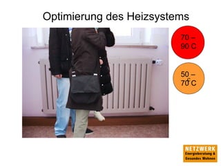 Optimierung des Heizsystems
70 –
90 C
c
50 –
70 C
 