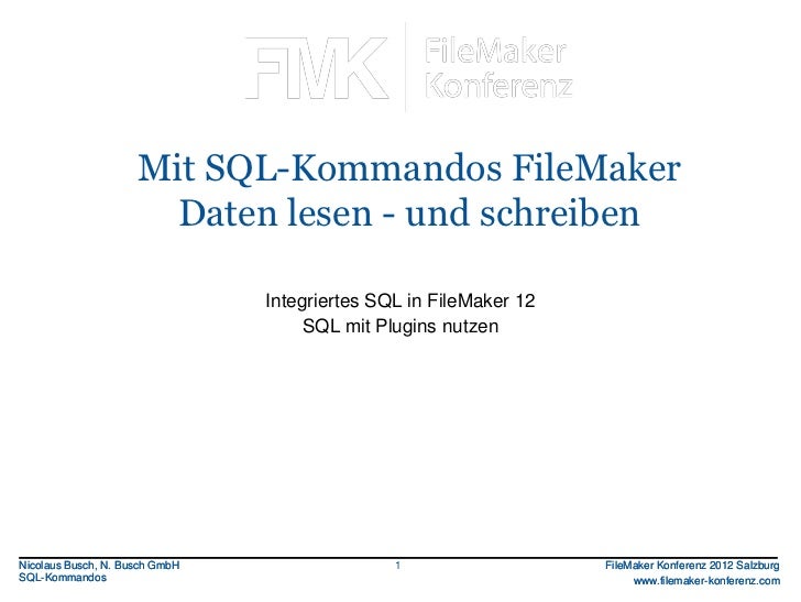 Sql kommandos