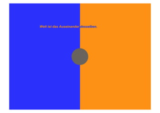 STEPHANIE HARTUNG




                               Welt ist das Auseinander desselben.




SALOMO FRIEDLÄNDER / FRITZ PERLS Schöpferische Indifferenz + Gestalttherapie            JUNI 2012
 